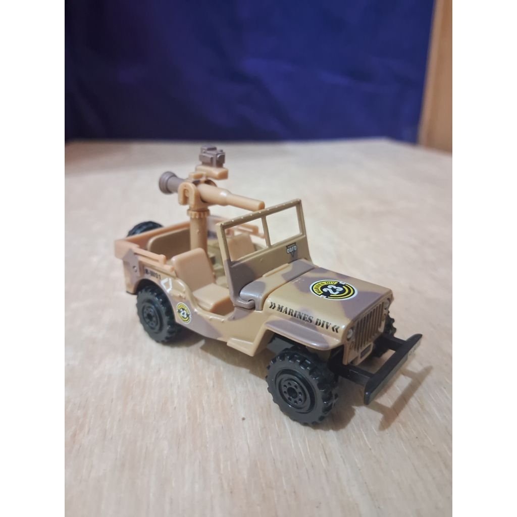 Diecast Jeep Willys REALTOY LOOSE SUPER MULUS Mobil Action City Kendaraan Tempur Militer Militart Lo