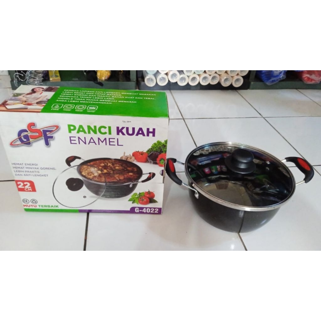 Panci kuah enamel GSF 22cm