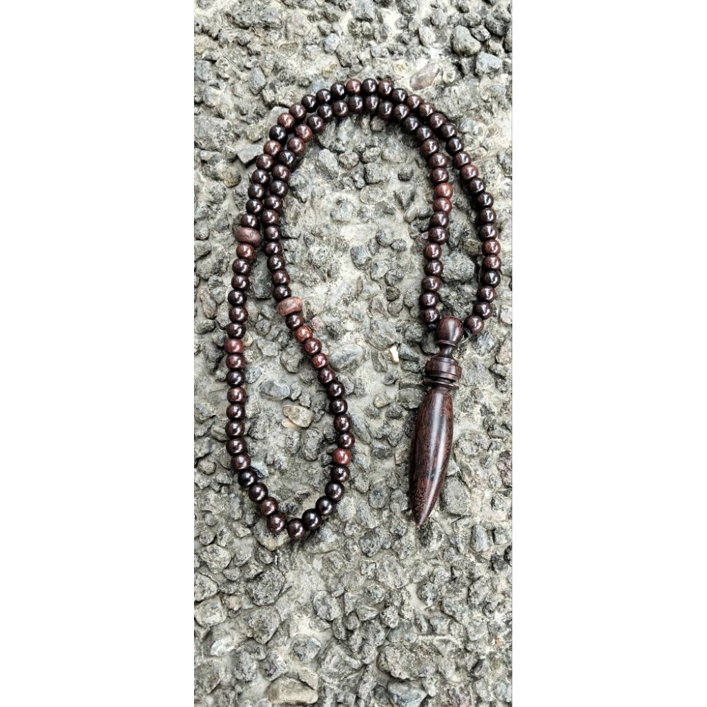 kalung tasbih galih asem 99 butir kalung liontin galih asem premium