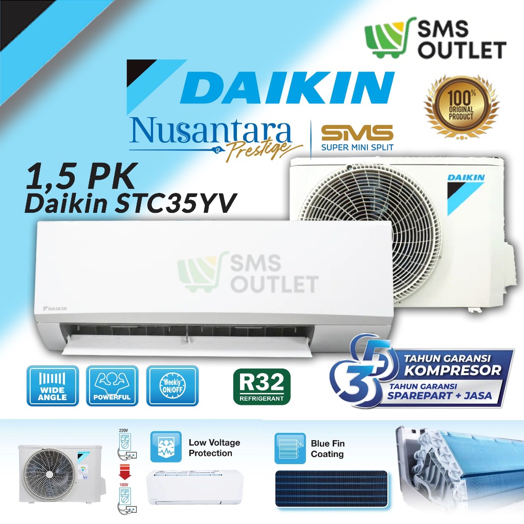 AC SPLIT DAIKIN 1,5PK NUSANTARA STC35YV