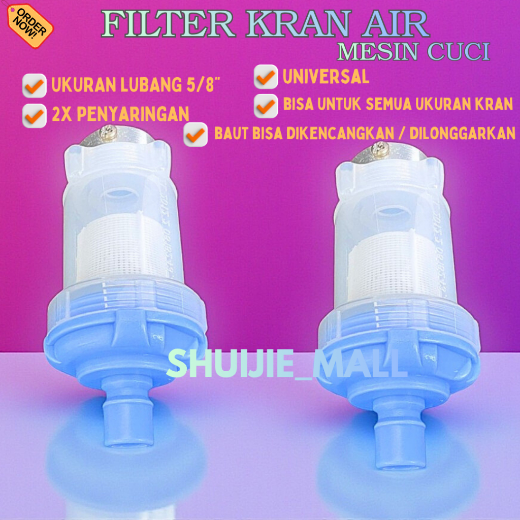 Saringan Keran 6-Lapis Filter Air Bersih – Filter Klorin & Kotoran Tahan Panas dan Dingin Mudah Dibe