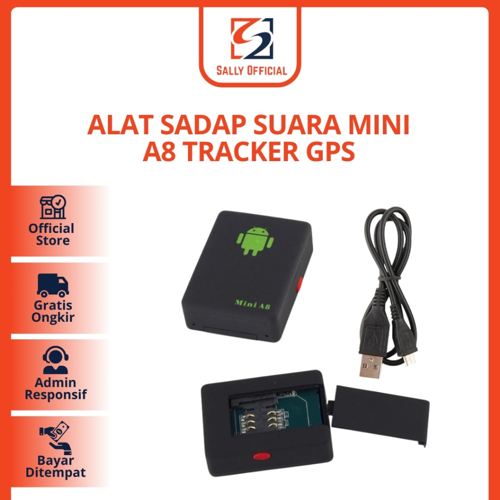 Alat Sadap Lacak GPS/Alat Sadap Suara Mini A8 Tracker GPS