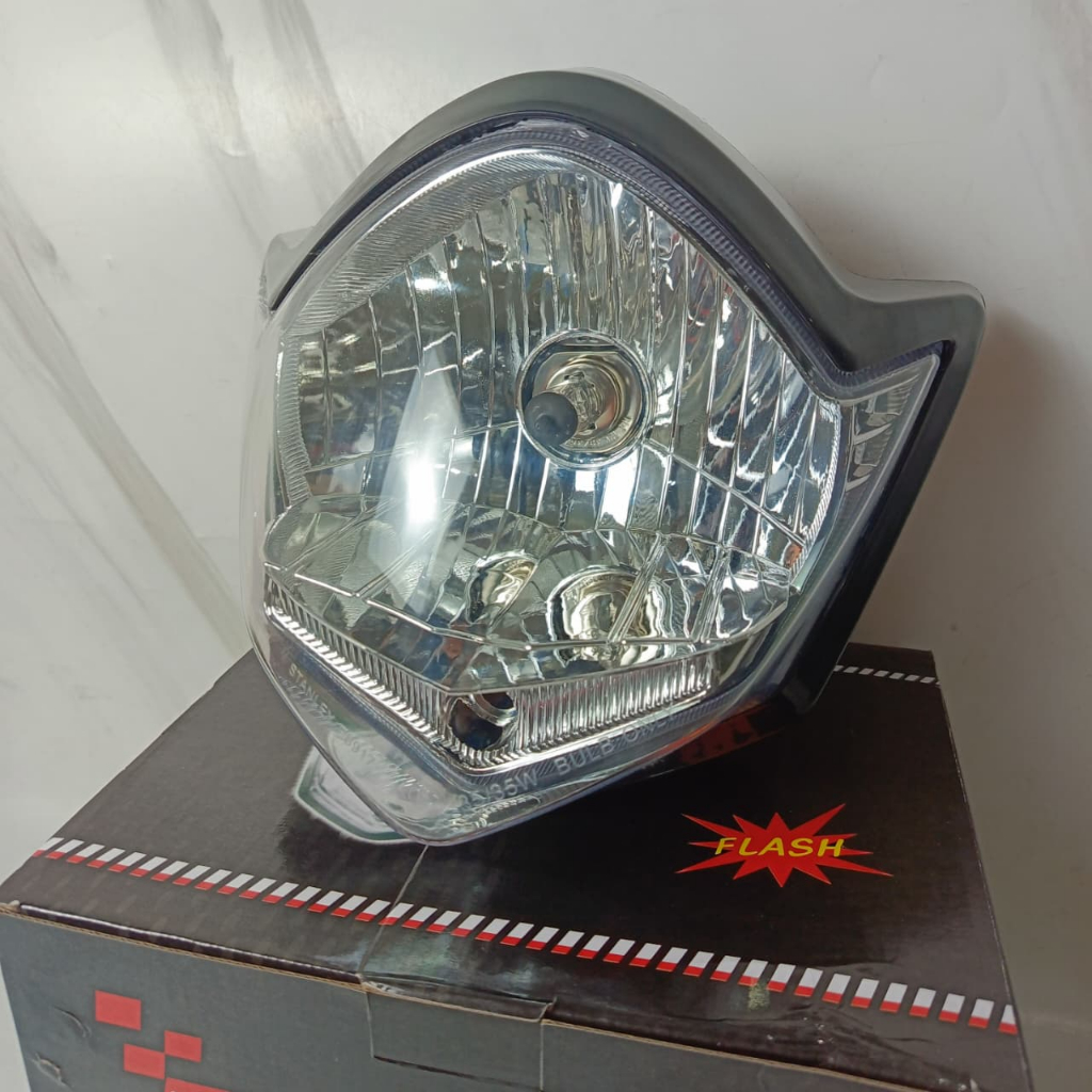 Reflektor Assy Lampu Depan Standar Vixion Old Vixion New 2010-2012 Headlamp Oval Plus Bohlam Halogen