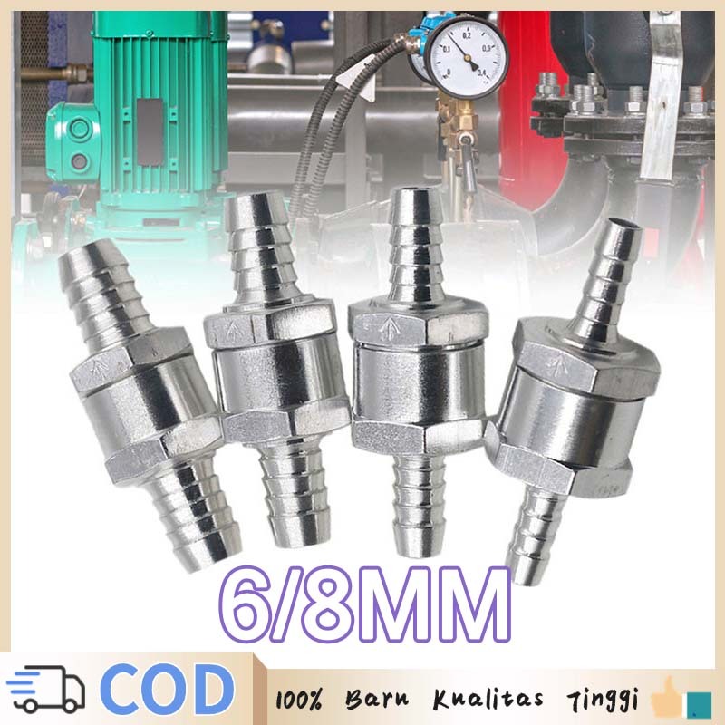 6mm/8mm Check Valve Katup Air Satu Arah Valve Satu Arah Paduan Aluminium Non Return Check