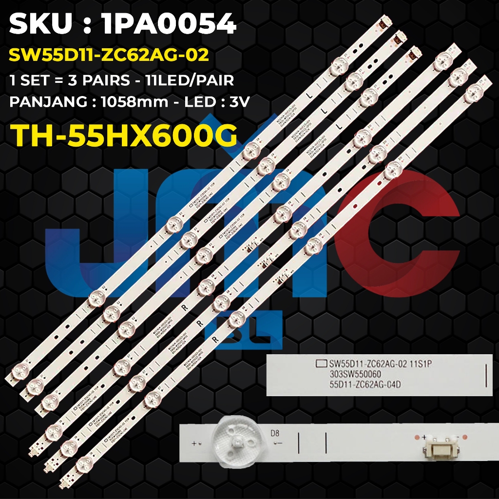 Backlight TV Panasonic 55 Inch TH-55HX600G SW55D11-ZC62AG-02 / 5800-W55G22-0P00