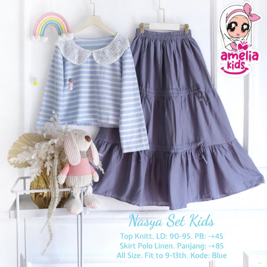 (setelan anak) nasya set kids ORI amelia kids// setelan anak perempuan