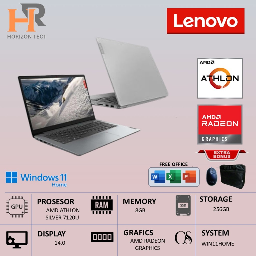 Laptop Lenovo Ideapad Slim 1 14 AMD ATHLON SILVER 7120U 8GB 256GB Win11 Home