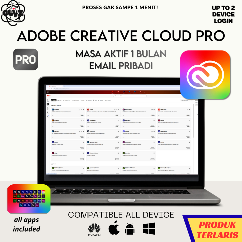 ADOBE CC PRO 1 BLN ORIGINAL REDEEM CODE