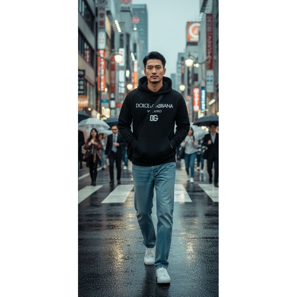 Black Hoodie With Dolce & Gabbana Logo