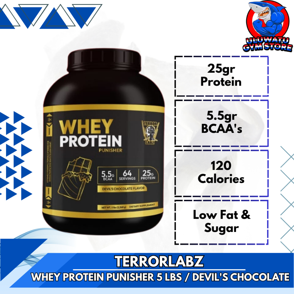 Terrorlabz PUNISHER Whey Isolate Blend 5lb 5 Lbs WPI Protein Import USA - Chocolate