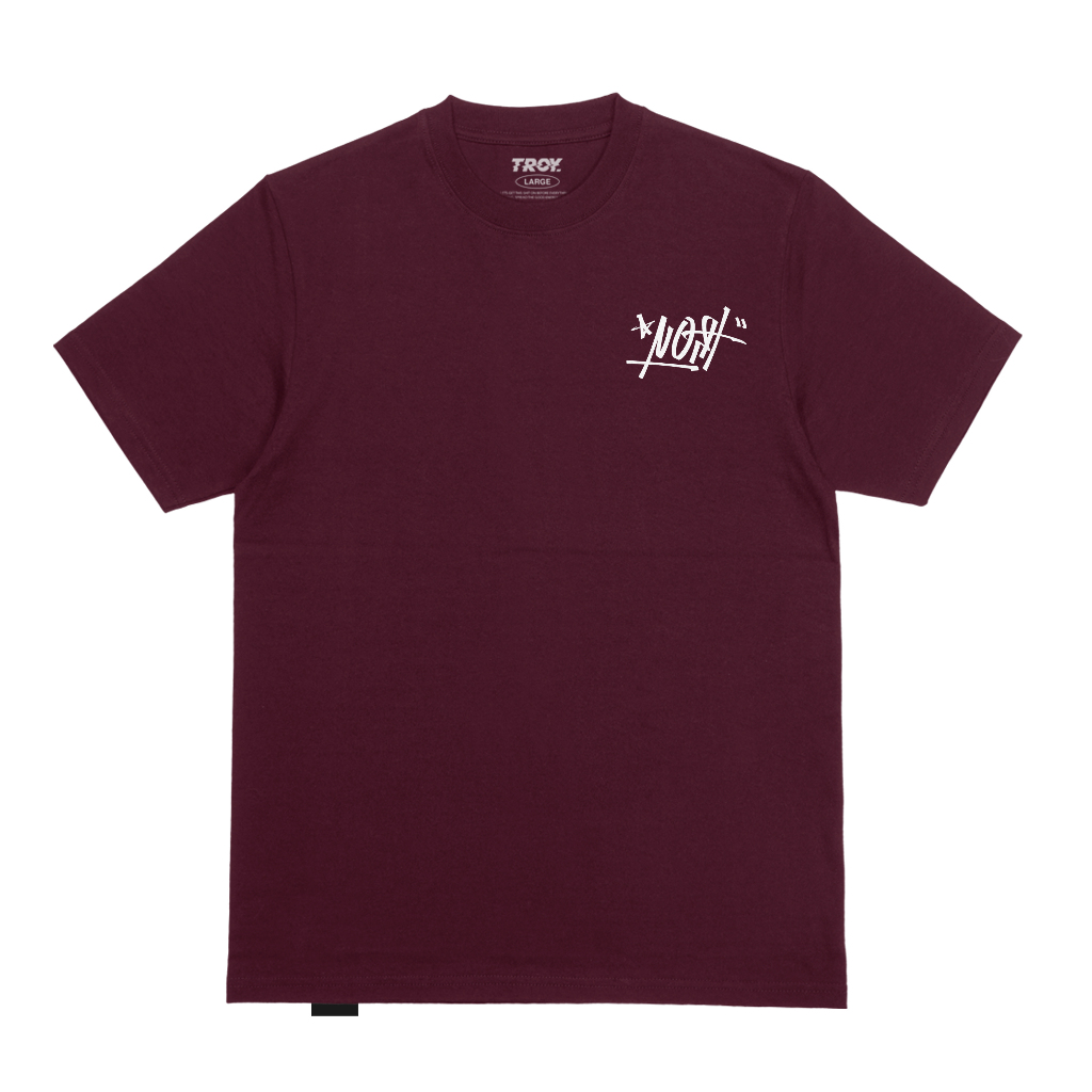 Troy Company Tshirt Maroon Gat - Kaos Lengan Pendek Kaos Merah Maroon MTD 3412
