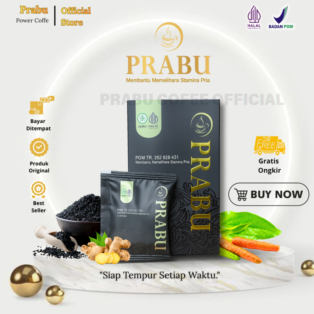 Kopi PRABU Coffee Original Kopi Pria Penambah Stamina Tahan Lama Kopi Jantan Aman Tanpa Efek Samping