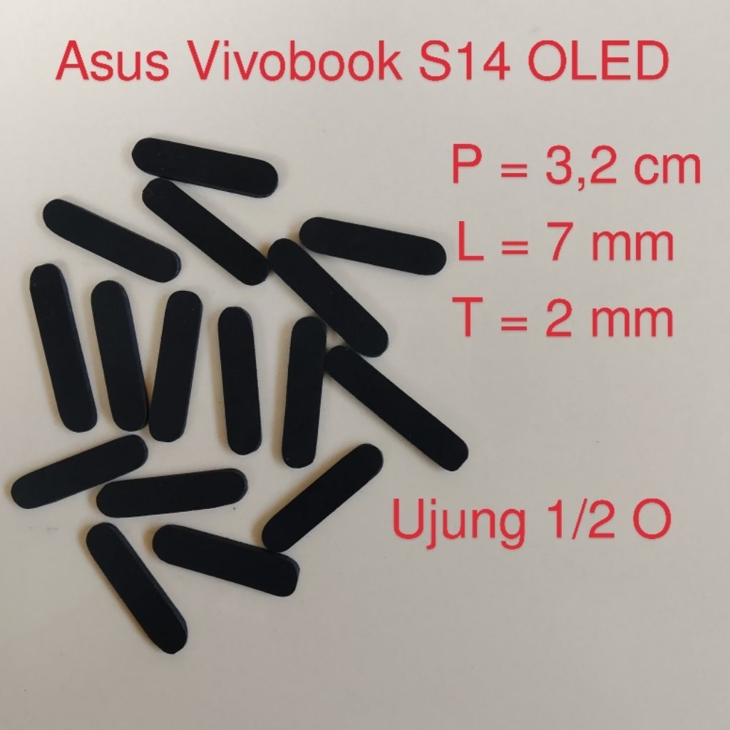 DIY UNIVERSAL Karet Kaki Laptop Asus Vivobook S14 OLED | Rubber Feet Anti Slip | Dudukan Bawah | Har