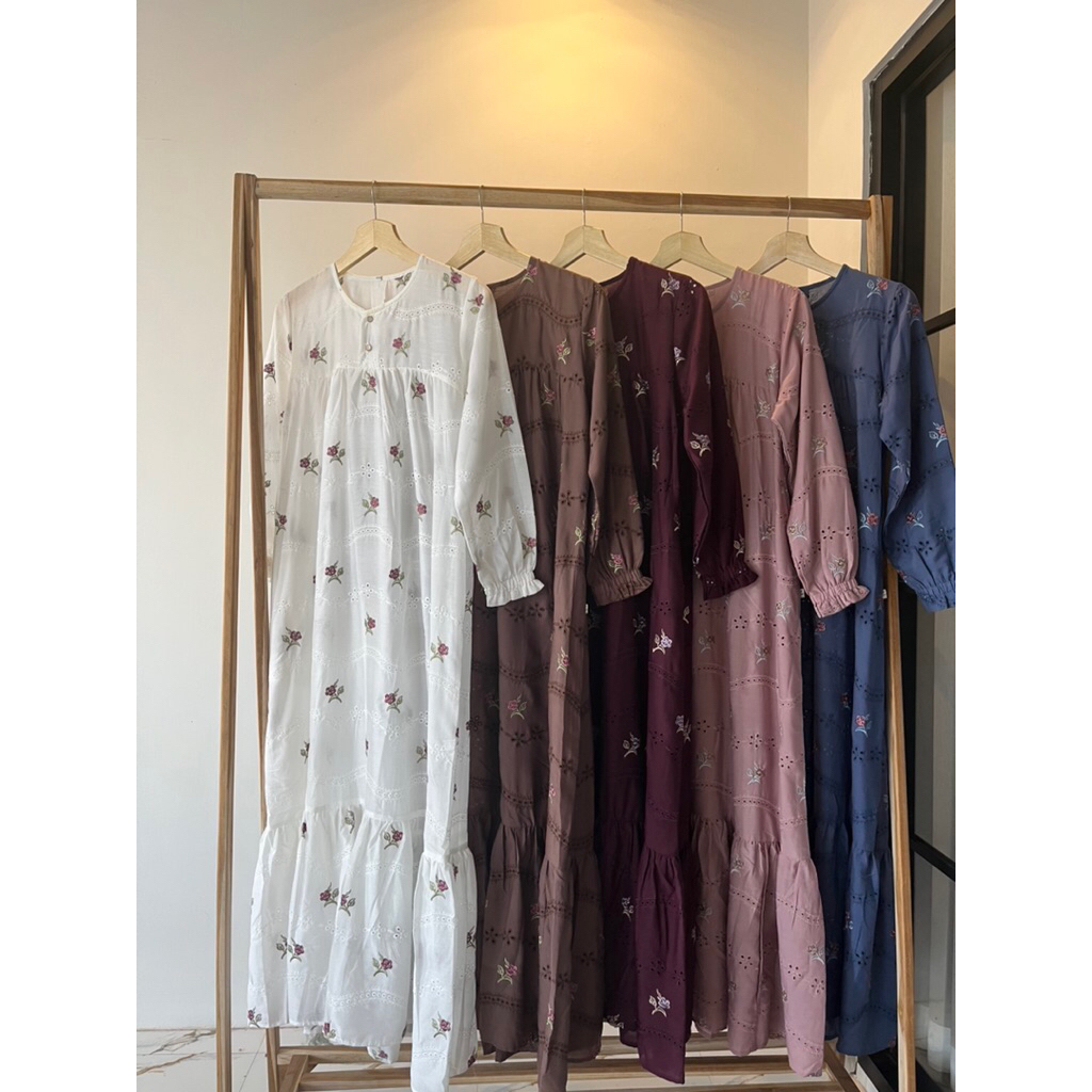 Dress Cotton Embroidery - Dress Cotton Bolong Embroidery | Elvis