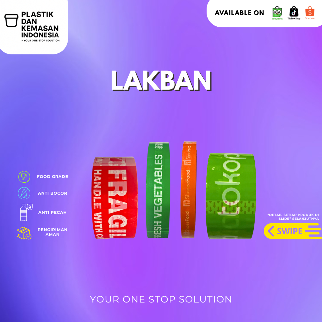 Lakban Shoopefood Dan Grabfood 12 mm x 5 meter