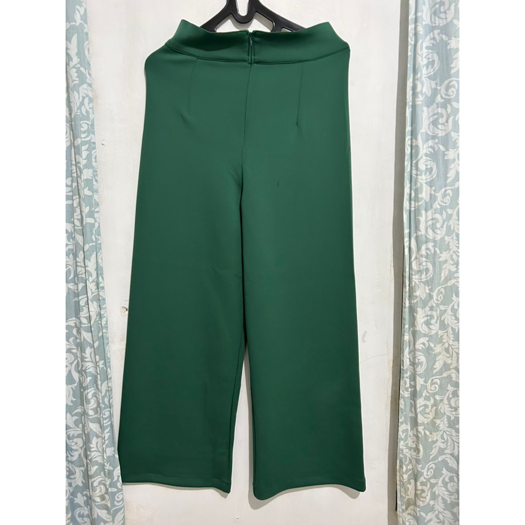 New Celana Kulot Premium Wanita warna hijau emerald