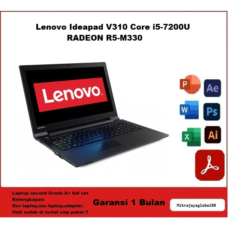 Notebook Laptop Lenovo Ideapad V310 Core i5-7200U RADEON R5-M330 RAM 8GB | SSD 256GB