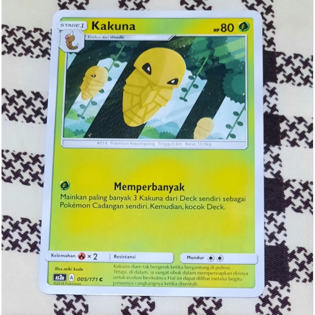 Kartu Pokemon Kakuna As2a bahasa indo tcg