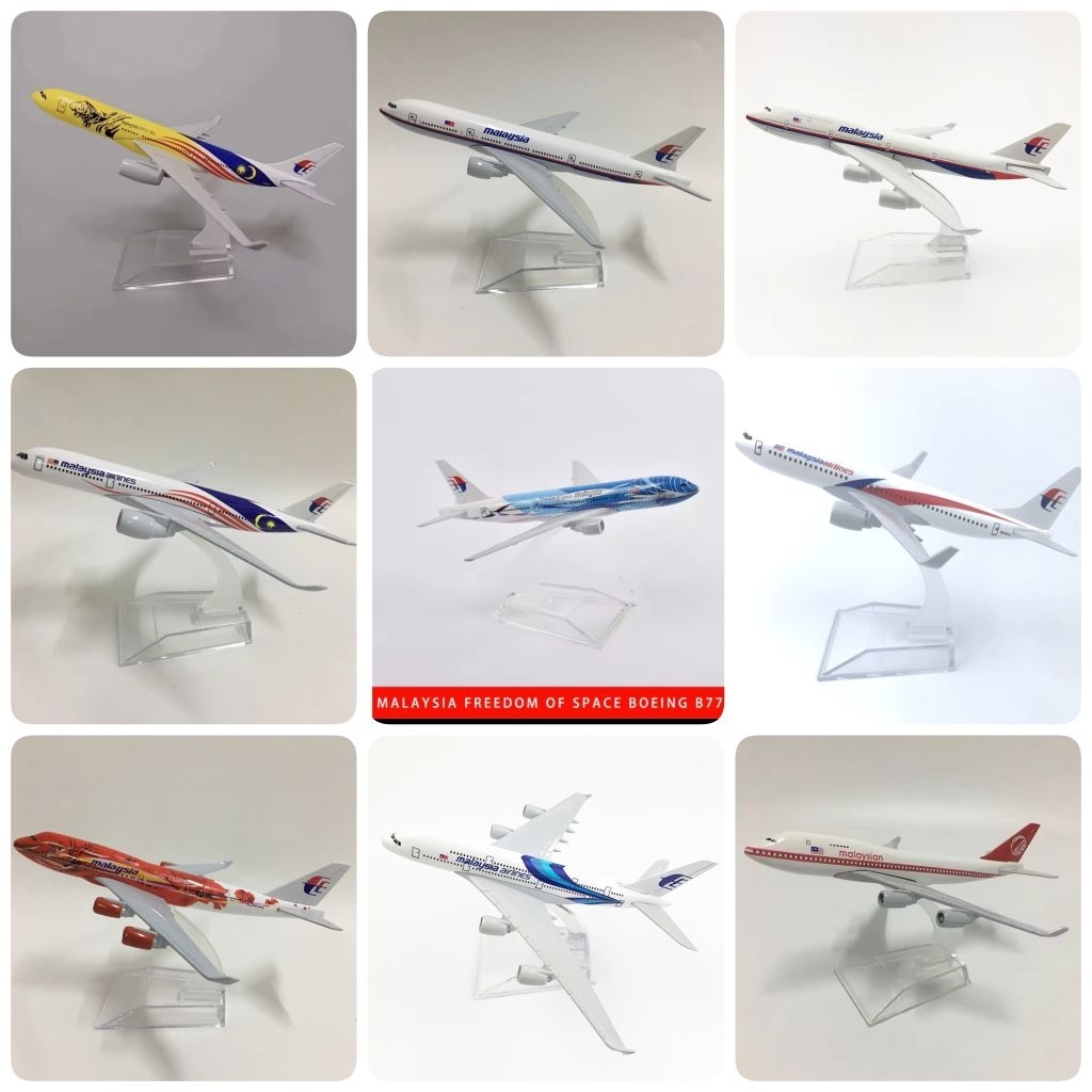 PESAWAT MINIATUR DIECAST BESI METAL MALAYSIA AIRLINES PAJANGAN