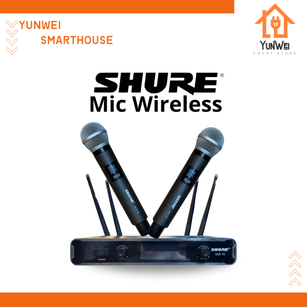 MIC WIRELESS SHURE ULX 13 DIGITAL DISPLAY (DUAL HANDHELD)