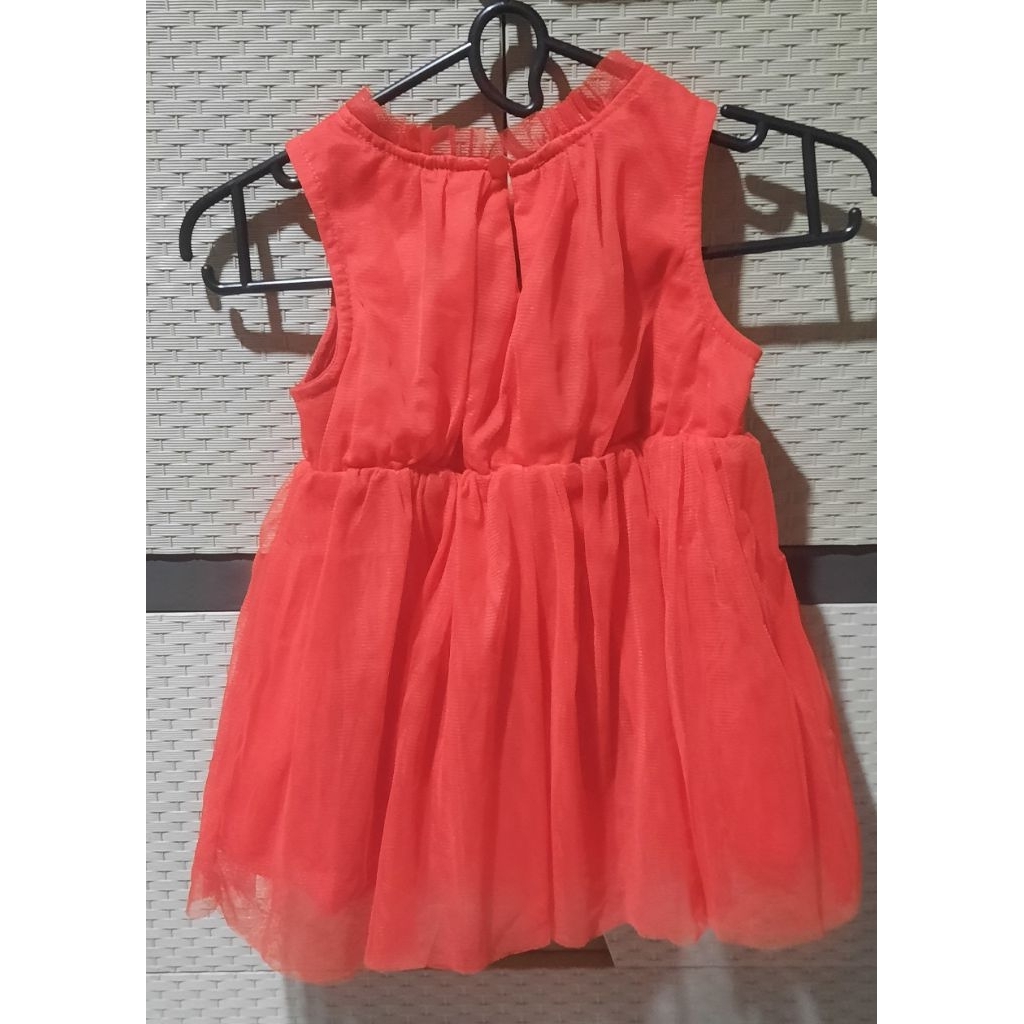 PRELOVED DREES BAYI PEREMPUAN GINGERSNAPS ORANGE