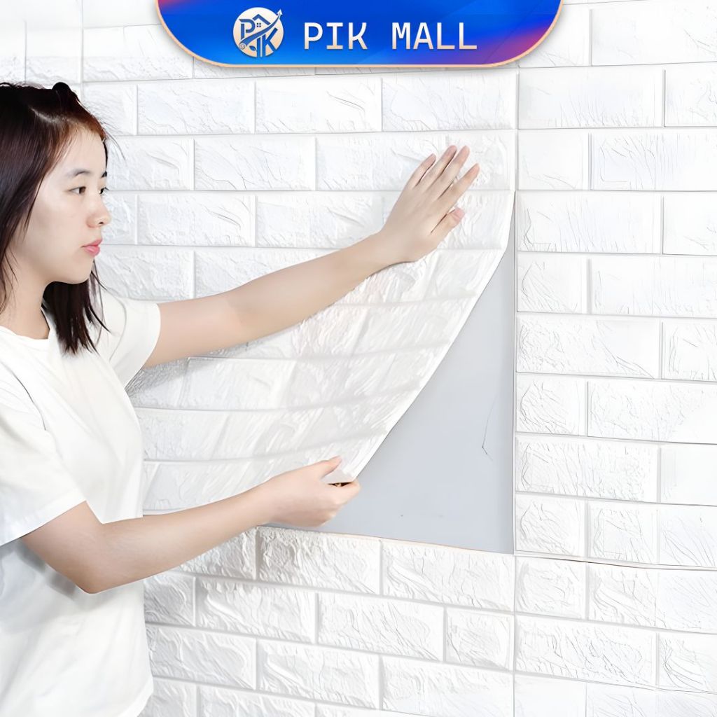 Dekorasi Kamar Vintage Kuno Batu Alam Wallpanel Wallpaper Dinding Kamar Tidur 3D Foam Aesthetic Pere