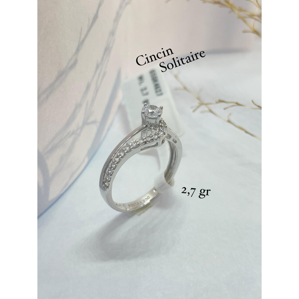 cincin solitaire emas kadar 750% / 17,18,22k