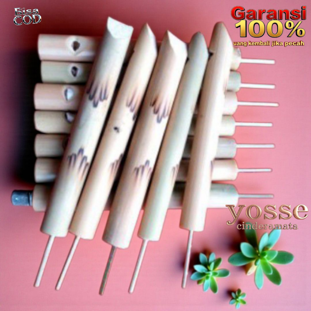 peluit bambu suling bambu suara burung mainan jadul 10 pcs