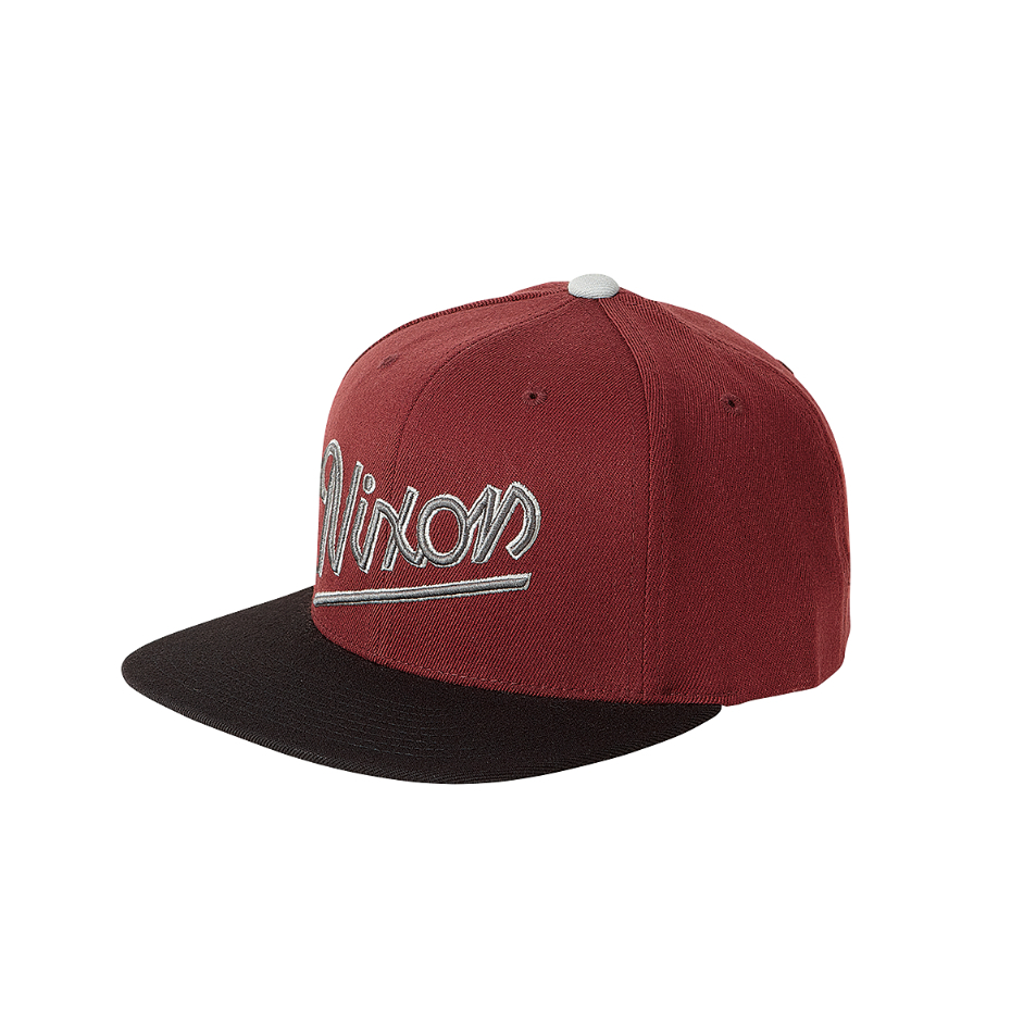 NIXON HAT-MONROE STARTER HAT BURGUNDY/BLACK/GREY-C19281284