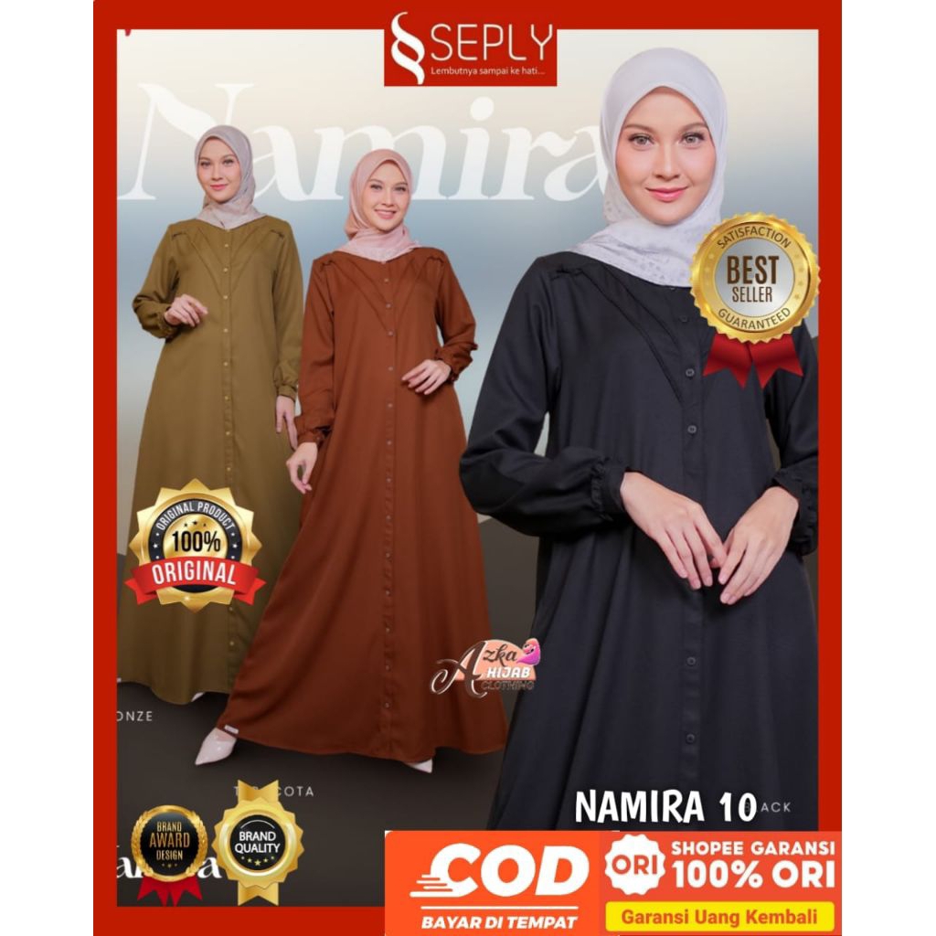 Seply Dress Namira 10 Baju Gamis Terbaru 2026 - Baju Gamis Polos Modern - Baju Gamis Simple Elegan -