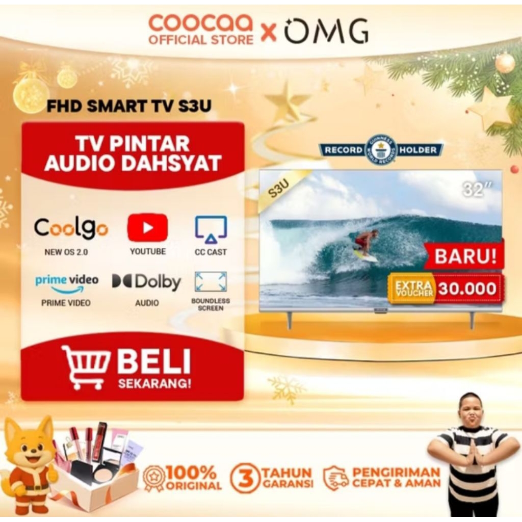 BIG SALE TV COOCAA 32 SMART TV 2K GRATIS ONGKIR SAMPAI CILACAP KOTA