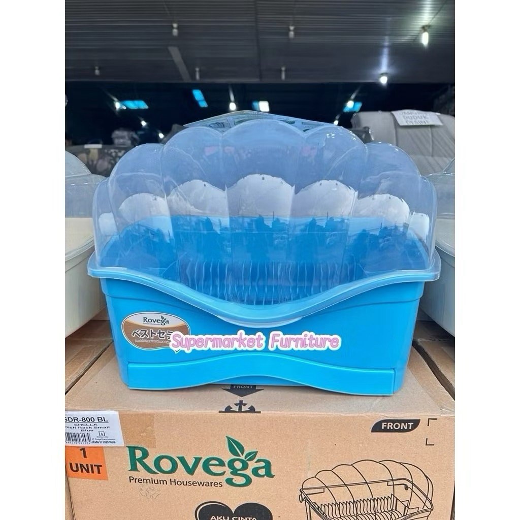 RAK PIRING PLASTIK ROVEGA SHELLA DISH RACK TEMPAT CUCI PIRING