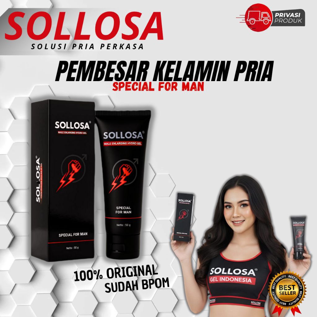 A.1 SOLLOSA GEL 100% ORIGINAL SUDAH BPOM  PEMBESAR LAMIN PRIA