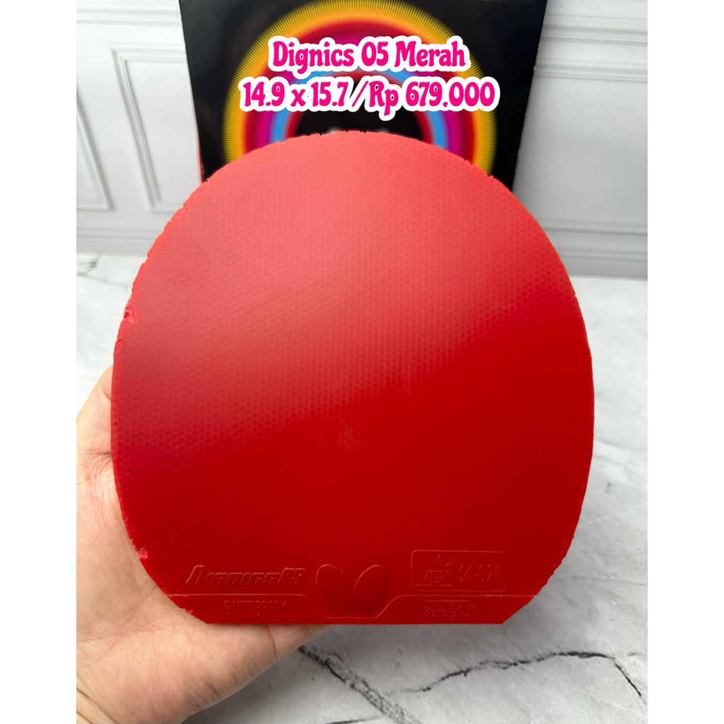 SECOND KARET BET BAT TENIS MEJA PINGPONG BUTTERFLY DIGNICS 05 MERAH ORIGINAL MARKET JAPAN