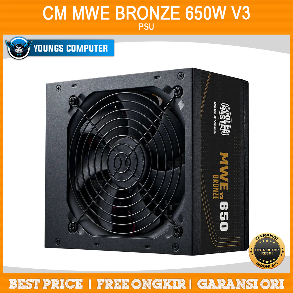 PSU Cooler Master MWE Bronze 650W V3 | Power Supply 650 Watt 80+ Bronze