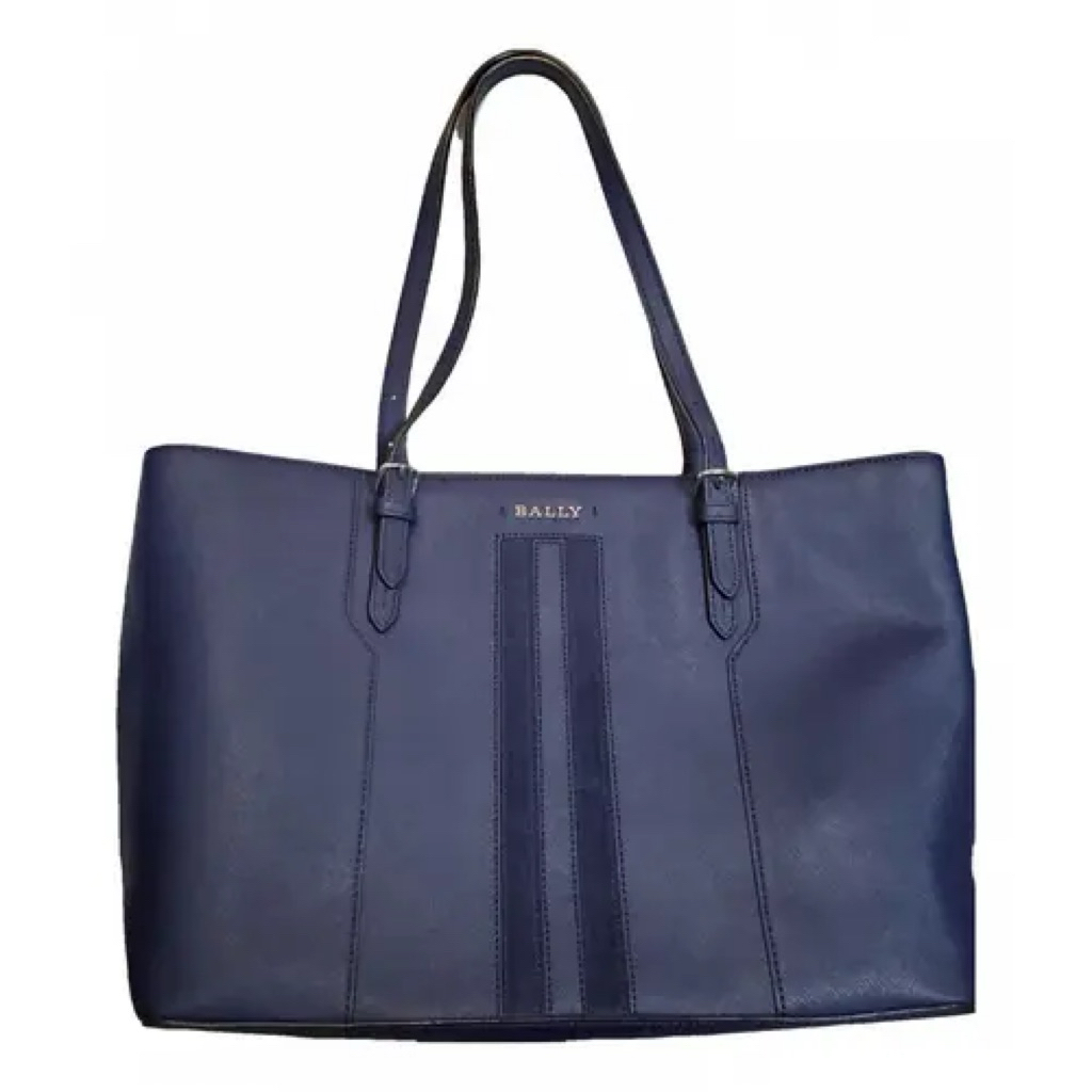 Bally Leather Tote bag navy
