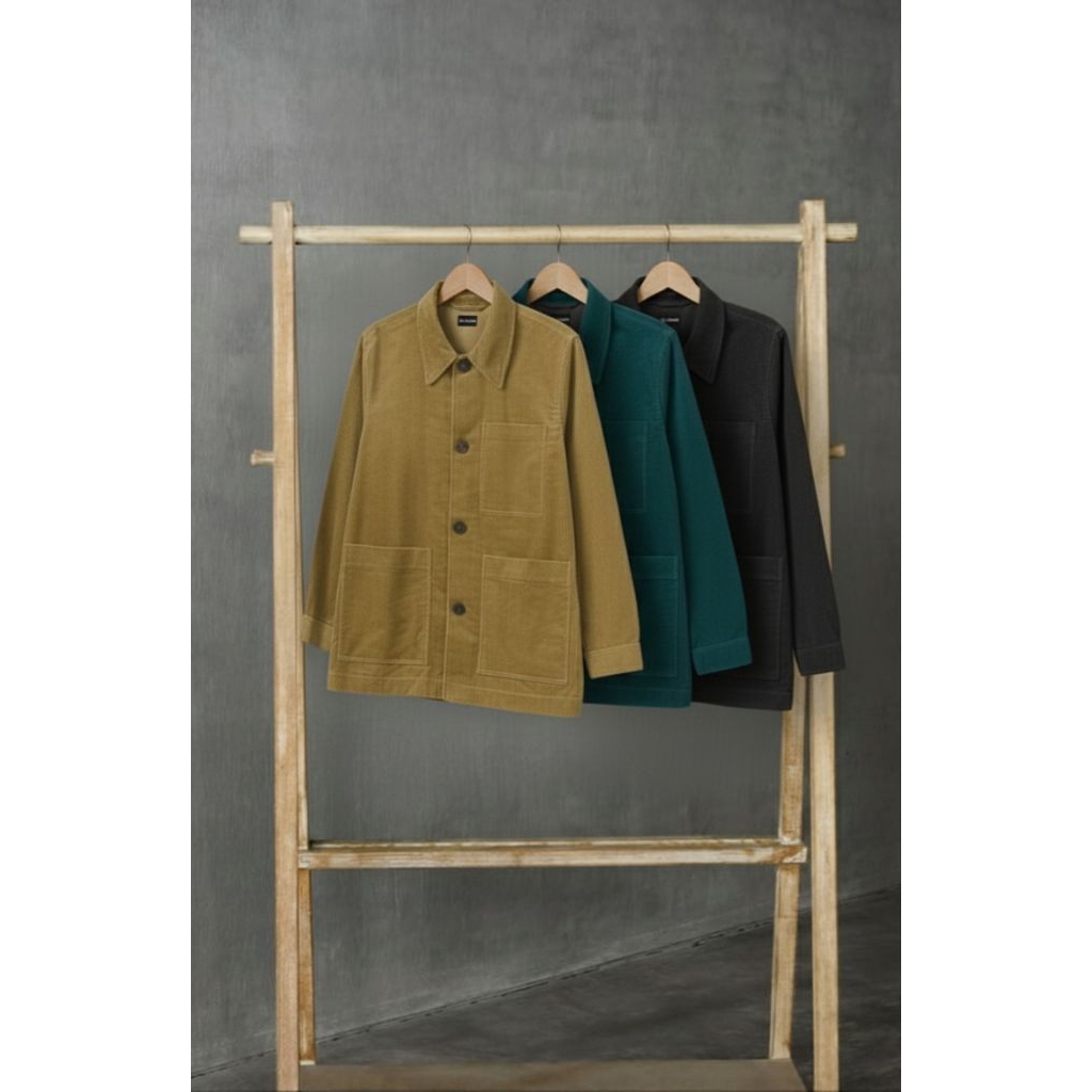 Genem corduroy jaket outerwear cowok cewek