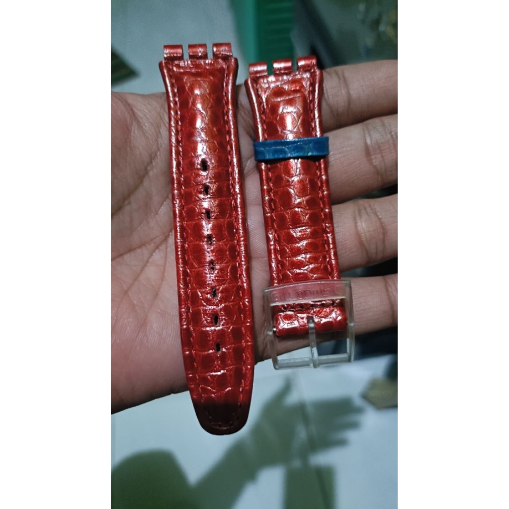 Strap Swatch kulit Original ukuran 19mm