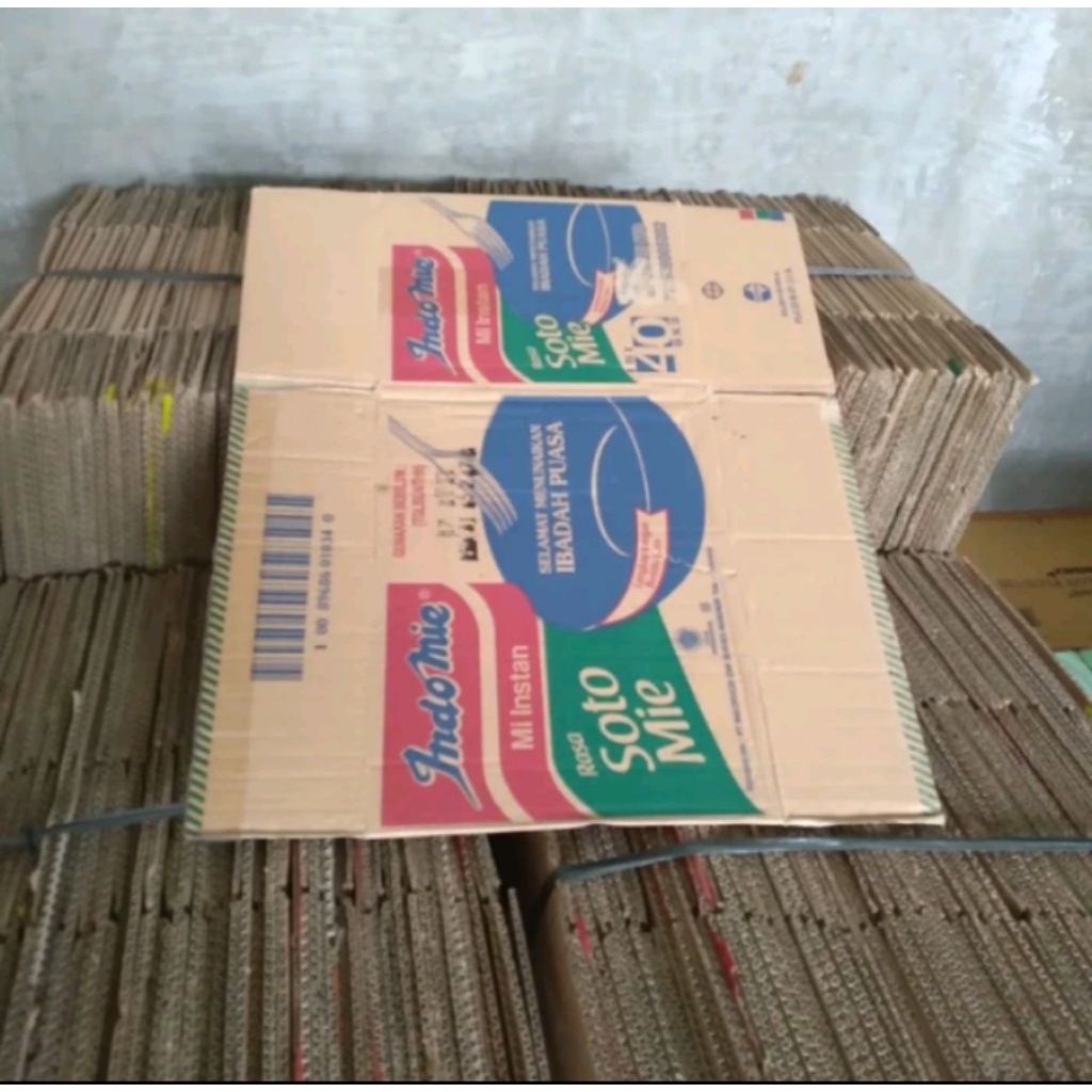 Kardus Box Bekas || Karton Mie Instan || Indomie,Sedap,Sukses,Sakura,Dll || Box Ukuran 34x20x24cm ||