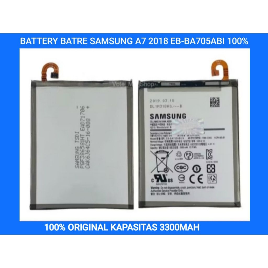 Batre Samsung A7 2018 Baterai battery Samsung A7 2018 kode EB-BA705ABU
