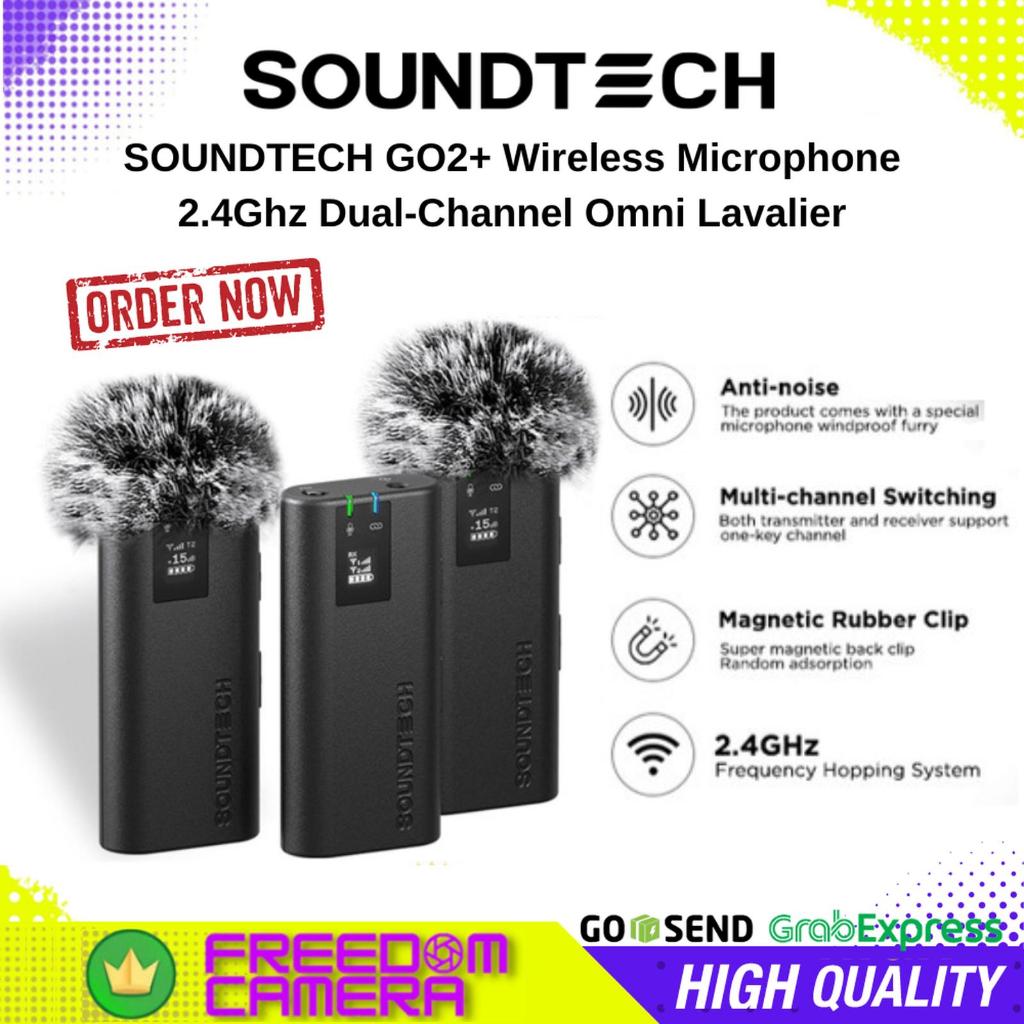 SOUNDTECH GO 2+ Wireless Microphone Dual-Channel Omni Lavalier