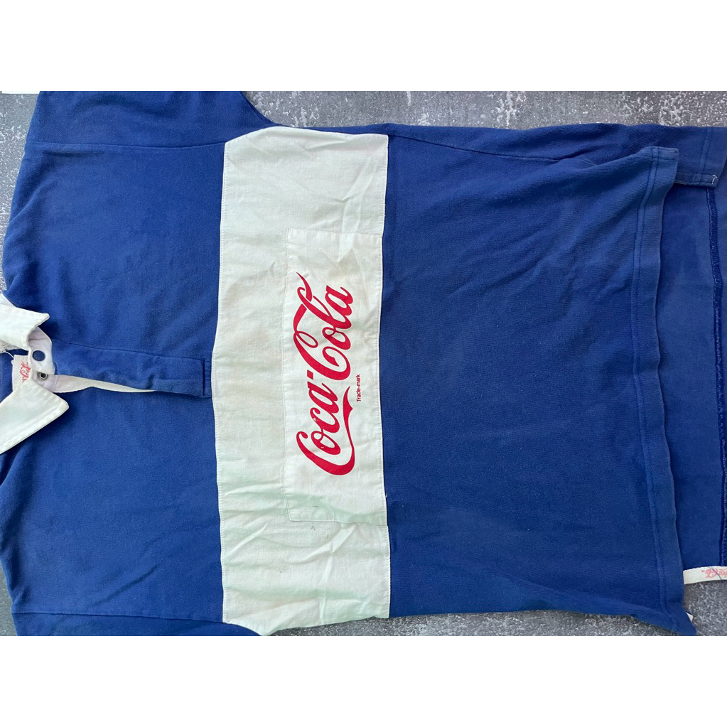 polo coca cola biru second