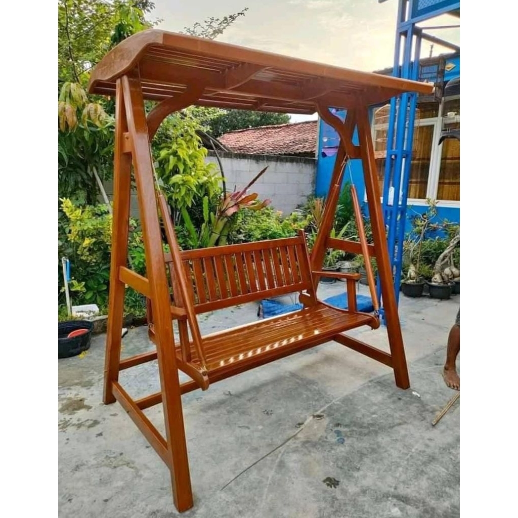 Ayunan Teras Taman Kayu Jati | Ayunan Jati | Bandulan jati