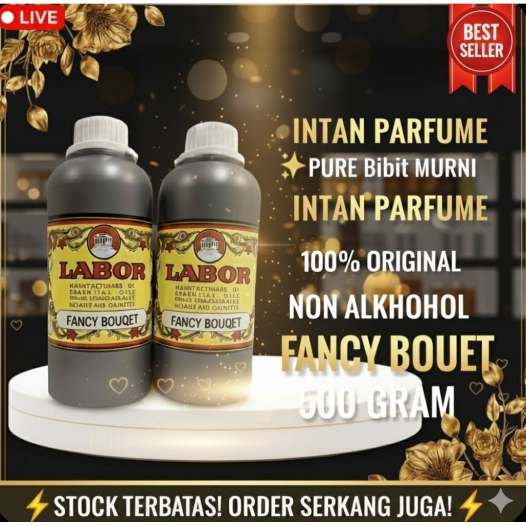KASTURI MERAH FANCY BOUQET COBRA ISTAMBUL ( LABOR )BIBIT PARFUM MURNI Segel 500 GRAM (ORIGINAL)