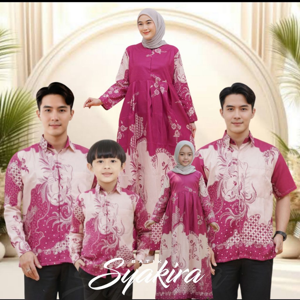 Baju Batik Couple Keluarga | Kemeja Batik Ayah dan anak laki laki  | Batik Gamis wanita & Anak perem