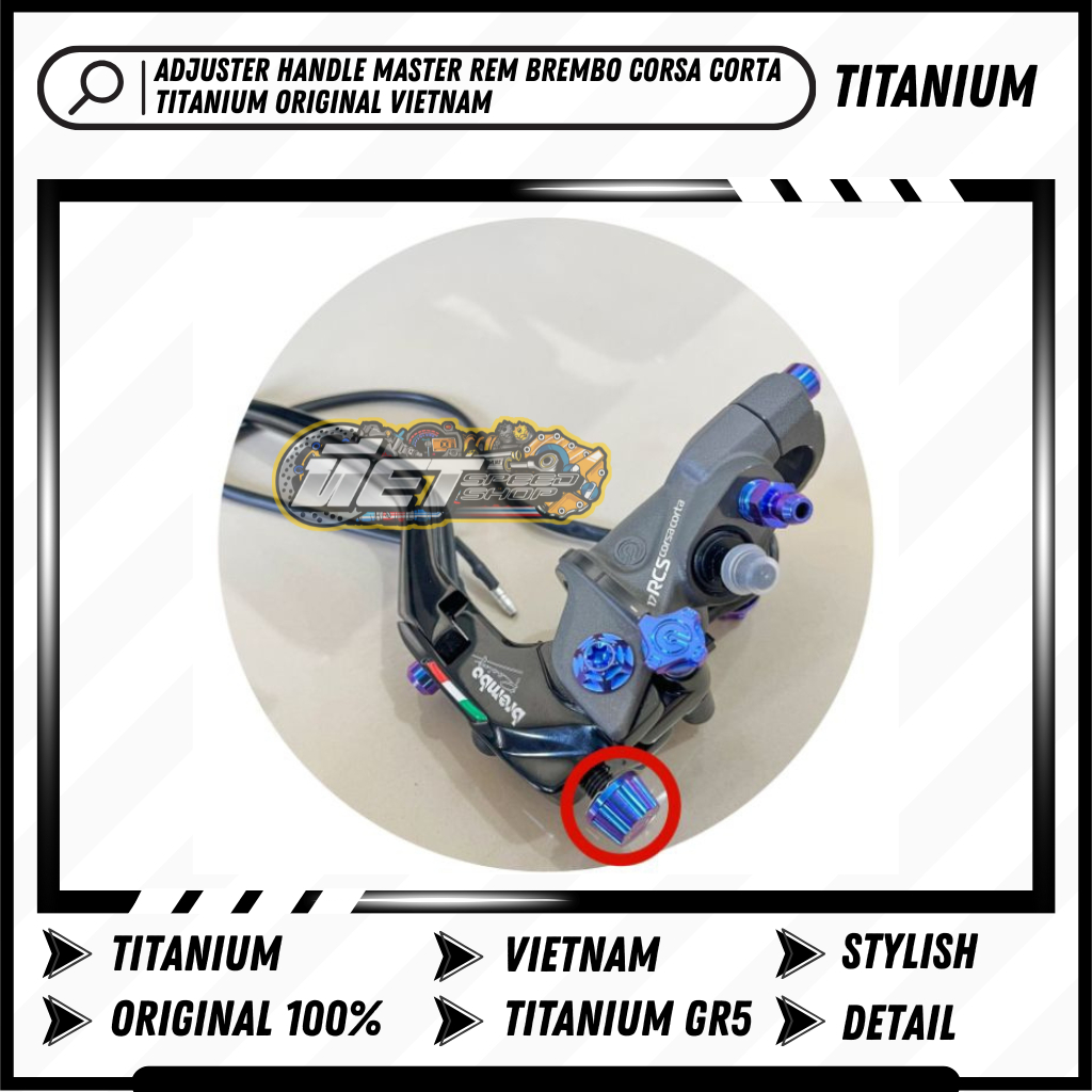 Adjuster Stelan Handle Master Rem Brembo Rcs Corsa Corta Titanium Original Vietnam | Silver Brown Li