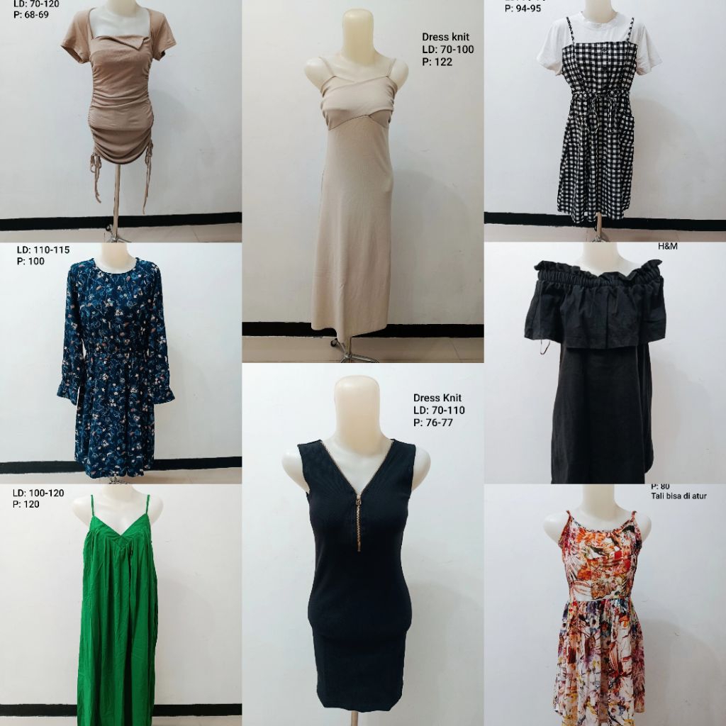 Dress panjang, Dress Knit, Dress pendek, dress tali satu, home dress