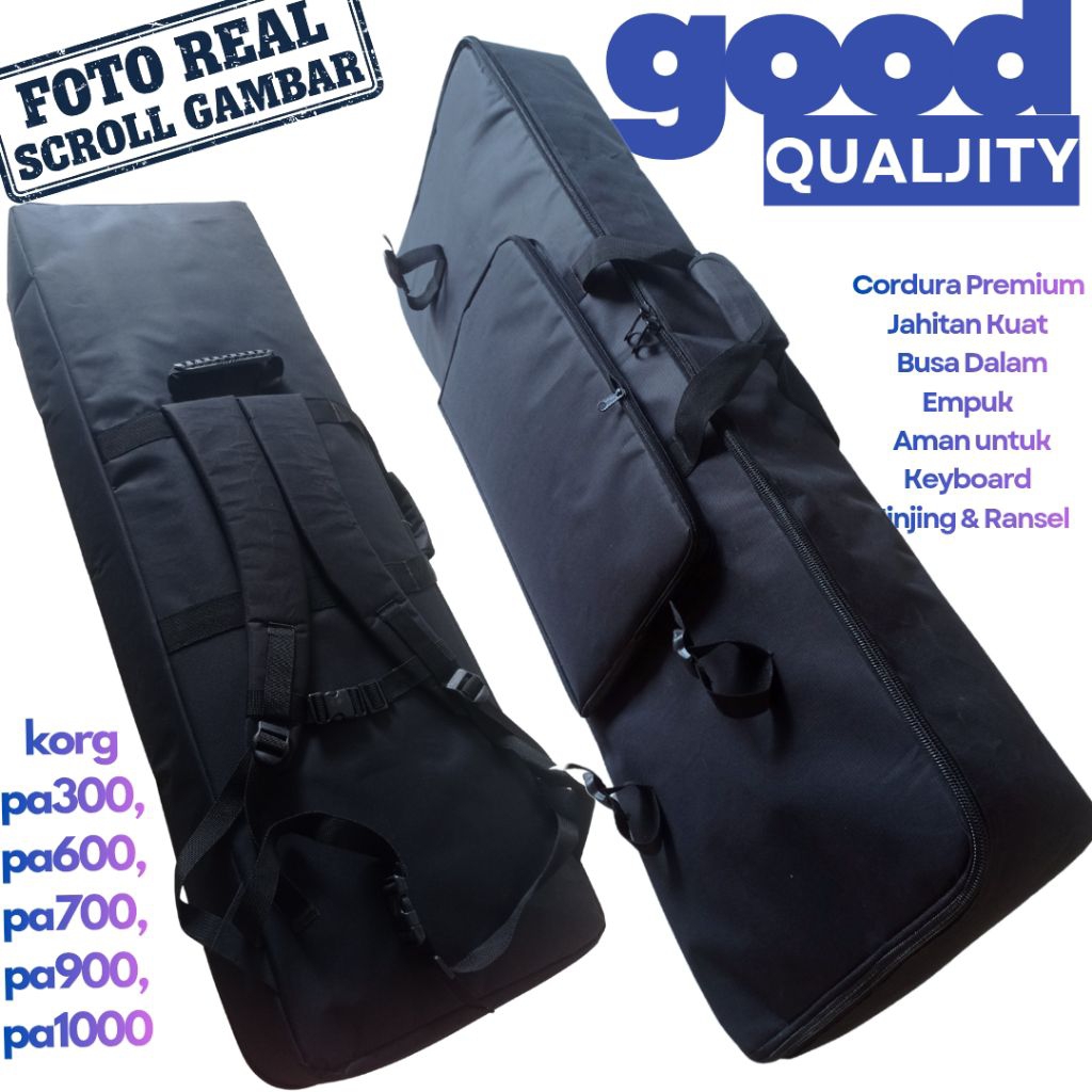 Tas Keyboard Korg PA300 PA600 PA700 PA900 PA1000 Cordura Premium Gigbag Softcase Sarung Keyboard Bun