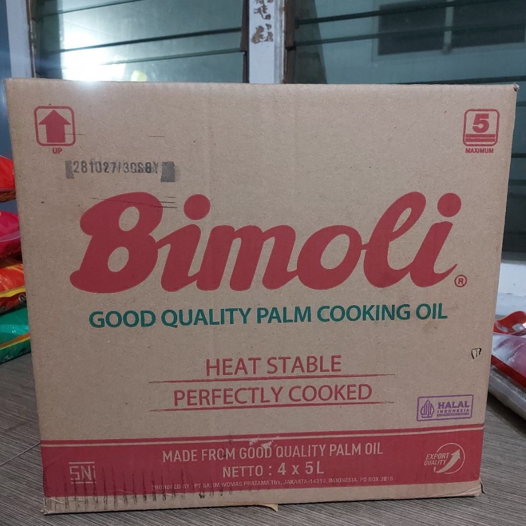 Minyak Goreng Kelapa Sawit Bimoli Klasik Jerigen isi 4 x 5 liter 1 dus
