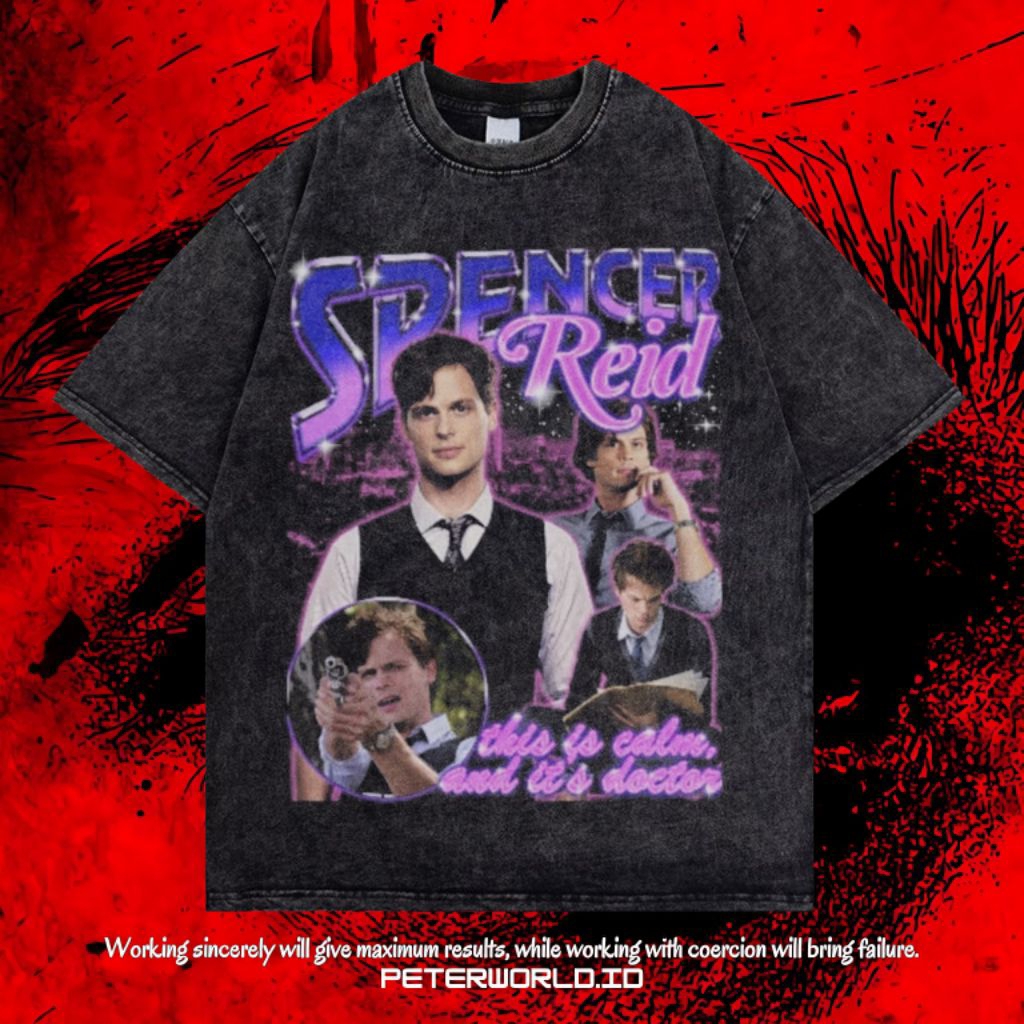 Kaos Spencer Reid Oversize Washing Vintage Tee | Kaos Oversized | Kaos Washing | Oversized T shirt |